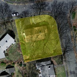 15 Roundwood Rd, Newton MA  02464-1216 aerial view