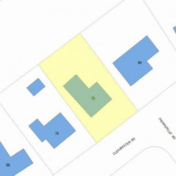 78 Clearwater Rd, Newton MA 02462-1104 plot plan