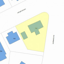 712 Watertown St, Newton MA 02460-1354 plot plan