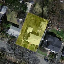 22 King St, Newton MA  02466-1204 aerial view