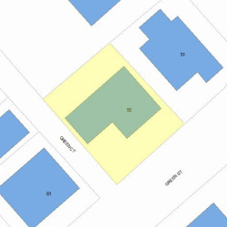 55 Green St, Newton MA 02458-1341 plot plan