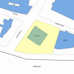 322 Needham St, Newton MA 02464-1513 plot plan