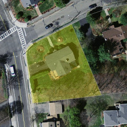 130 Rachel Rd, Newton MA  02459-2913 aerial view