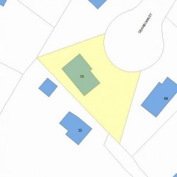 69 Dearborn St, Newton MA 02465-1533 plot plan