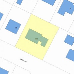 182 Adams Ave, Newton MA 02465-1501 plot plan