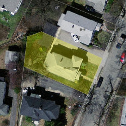 67 Rangeley Rd, Newton MA  02465-1647 aerial view