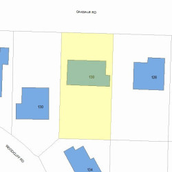 130 Oakdale Rd, Newton MA  02461-1813 plot plan