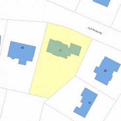 73 Old Farm Rd, Newton MA  02459-3434 plot plan