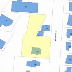 135 Winchester St, Newton MA 02461-2129 plot plan