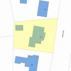 25 Grant Ave, Newton MA 02459-1308 plot plan