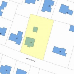 35 Brackett Rd, Newton MA  02458-2611 plot plan