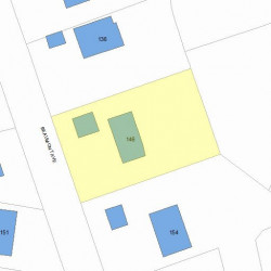 146 Beaumont Ave, Newton MA  02460-2330 plot plan