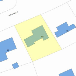 100 Nonantum St, Newton MA  02458-2444 plot plan
