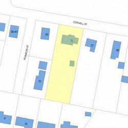 73 Cornell St, Newton MA 02462-1320 plot plan