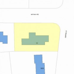 63 Nathan Rd, Newton MA  02459-1135 plot plan