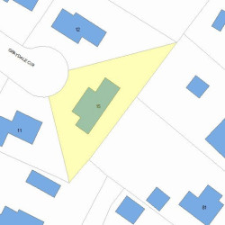 15 Graydale Cir, Newton MA  02466-2307 plot plan
