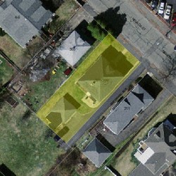 307 Nevada St, Newton MA  02460-1463 aerial view