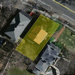 250 Tremont St, Newton MA  02458-2114 aerial view