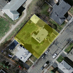 227 Linwood Ave, Newton MA  02460-1457 aerial view