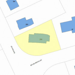 210 Upland Ave, Newton MA  02461-2043 plot plan