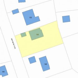 136 Beaumont Ave, Newton MA  02460-2330 plot plan