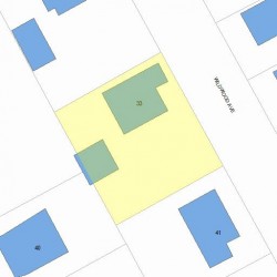 33 Wildwood Ave, Newton MA 02460-1321 plot plan