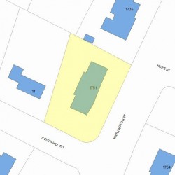 1751 Washington St, Newton MA 02466-2816 plot plan