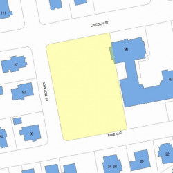 100 Lincoln St, Newton MA 02461-1542 plot plan