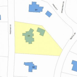 320 Chestnut St, Newton MA  02465-2951 plot plan