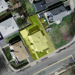 713 Watertown St, Newton MA 02460-1348 aerial view
