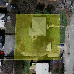 14 Colman St, Newton MA  02465-1707 aerial view