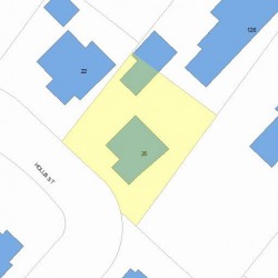 26 Hollis St, Newton MA  02458-2010 plot plan
