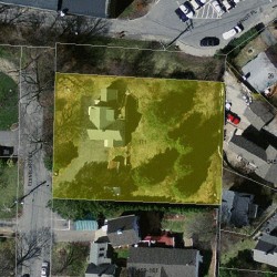 171 Edinboro St, Newton MA  02460-1337 aerial view