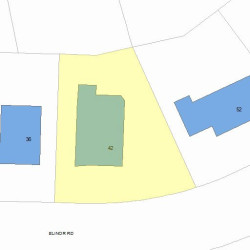 42 Elinor Rd, Newton MA 02461-1835 plot plan