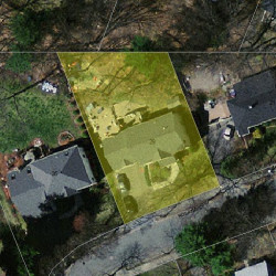 29 Roland St, Newton MA  02461-1919 aerial view