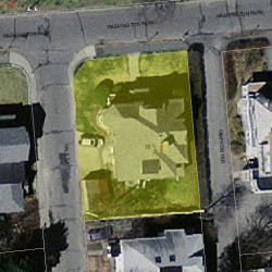 18 Washington Park, Newton MA 02460-1918 aerial view