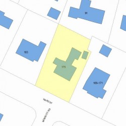 175 Ward St, Newton MA 02459-1331 plot plan