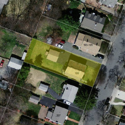 199 Winslow Rd, Newton MA  02468-1713 aerial view