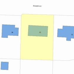 80 Parker Ave, Newton MA 02459-2663 plot plan