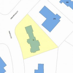 91 Arnold Rd, Newton MA 02459-3135 plot plan