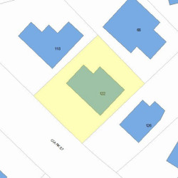 122 Clark St, Newton MA 02459-2460 plot plan