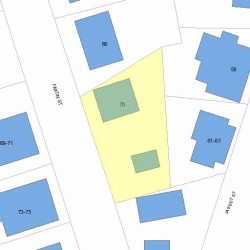 70 Faxon St, Newton MA 02458-1035 plot plan