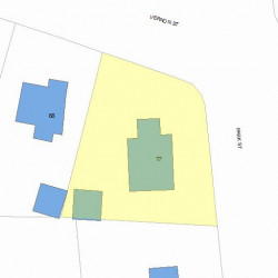 77 Park St, Newton MA 02458-2025 plot plan