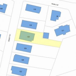 120 Jewett St, Newton MA  02458-1525 plot plan