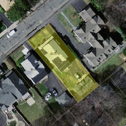 28 Floral St, Newton MA  02461-1245 aerial view