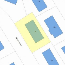 44 Hazelhurst Ave, Newton MA 02465-1341 plot plan