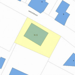 12 Winthrop Ave, Newton MA  02458-1810 plot plan