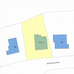 179 Newtonville Ave, Newton MA 02458-1851 plot plan