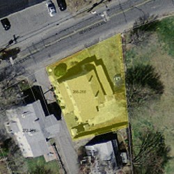 266 Newtonville Ave, Newton MA 02460-2000 aerial view