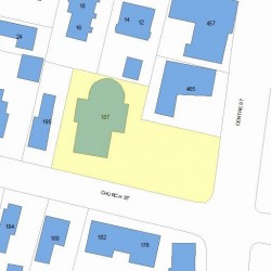 187 Church St, Newton MA 02458-1905 plot plan